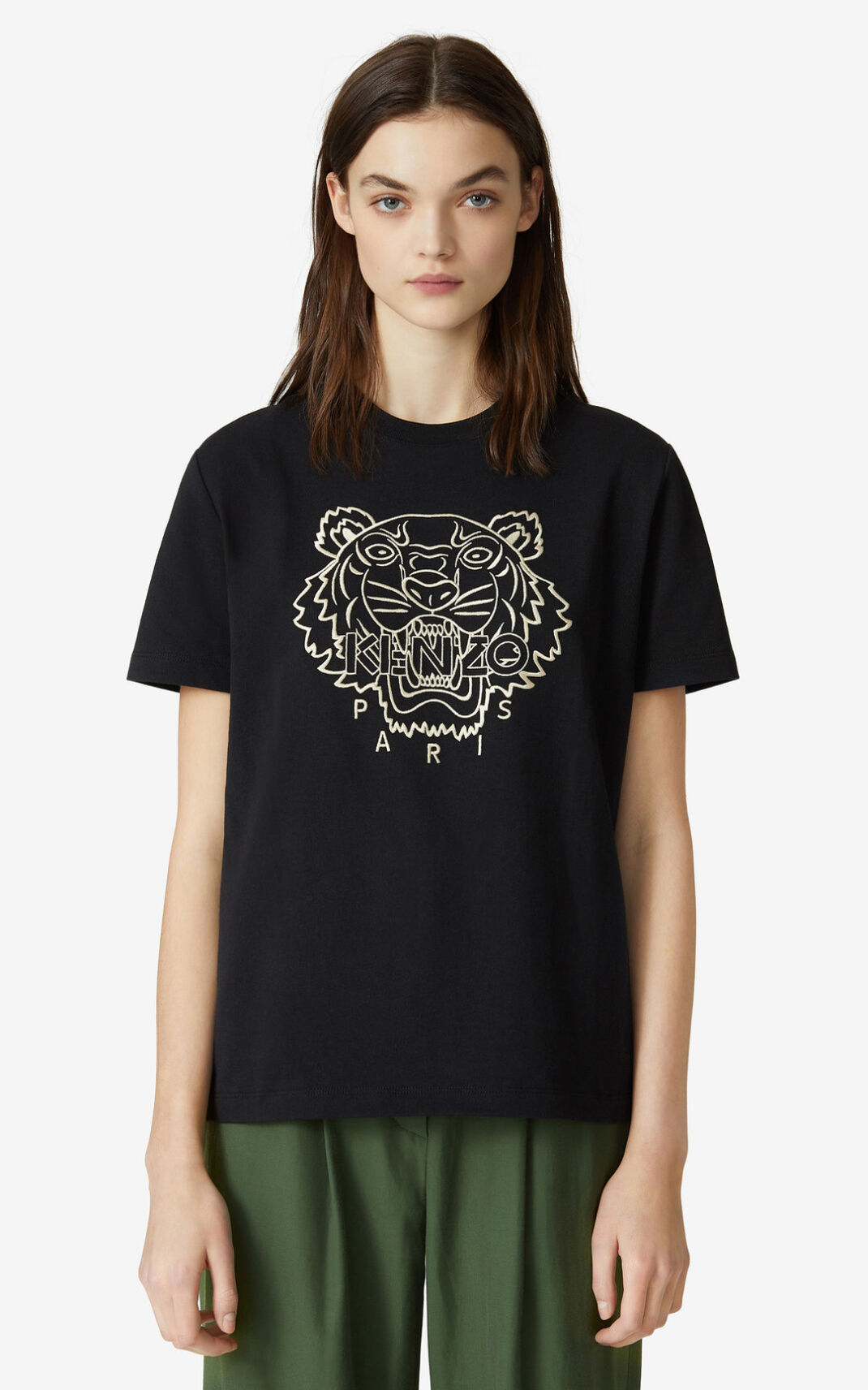 Camisetas Kenzo Loose Tiger Mujer Negras - SKU.7146458